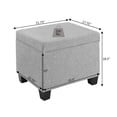 thumbnail image 6 of Convenience Concepts Madison Storage Ottoman, Tan Fabric, 6 of 7