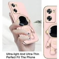 thumbnail image 3 of Compatible with Oppo A57 4G Case Silicone TPU Plating, Oppo A57 4G Cases Cute Astronaut Pattern Phone Case with Stand (Pink), 3 of 14