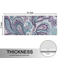 thumbnail image 5 of Kitchen Rugs Sets Of 2,Purple and Teal Paisley and Floral Pattern Anti Fatigue Kitchen Mat Rugs Non Slip Washable,Decorative Kitchen Floor Mats for Kitchen,Sink,Laundry,17"X47", 5 of 5