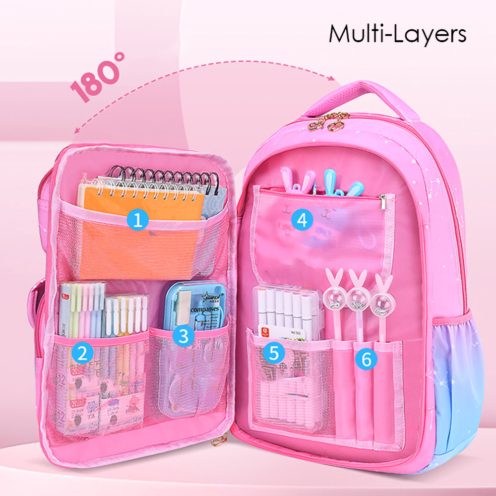 Mochila escolar Gmdisc para niñas, morral de moda para libros, temporada escolar, regalo, rosa 7