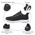 thumbnail image 3 of Tennis Shoes Sneakers, Mens/Womens Athletic Running Shoes Non Slip Lightweight Breathable Mesh Fashion Sneakers for Walking Gym Workout Jogging, Black - Size 11, 3 of 8