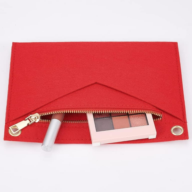 Crossbody Purse Conversion Kit for LV Kirigami Pochette Felt Handbag Insert Liner Shaper Detachable Large Pouch Wallet Insert Liner with Grommets for