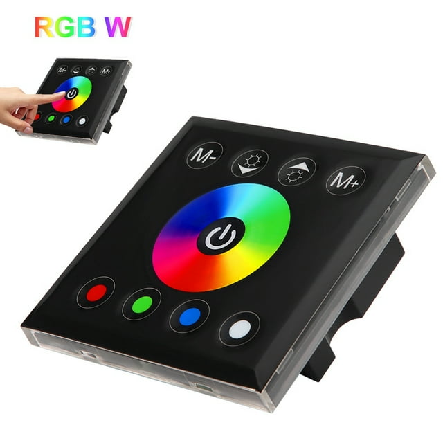 Controlador de Panel Táctil Controlador de Panel Táctil Abs Montado en la Pared Colorido Rgbw Controlador de Panel Táctil Led Interruptor de Atenuación para Tira de Luz Led ANGGREK Otros
