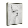 thumbnail image 3 of Stupell Monochrome Alpaca Farm Animal Animals & Insects Photography Gray Floater Framed Art Print Wall Art, 3 of 6