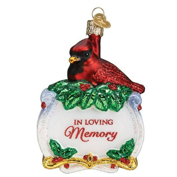 Old World Christmas Ornaments Memorial Cardinal Glass Blown Ornaments for Christmas Tree