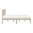 thumbnail image 4 of Pemberly Row Wood Queen Platform Bed with Slats and Rails in Natural, 4 of 12