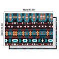 thumbnail image 6 of Blue and Orange Geometric Boho Pattern Summer Placemats Table Placemats Set Of 4-Linen Kitchen Washable Placemats Table Mats 11.8"x17.7"Non-Slip Heat Resistant, 6 of 6