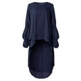 thumbnail image 3 of DYMADE Women Long Sleeve Double-layer Irregular Chiffon Casual Blouse Top, 3 of 6