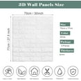 thumbnail image 4 of BSHAPPLUS® 5PCS 30"x28" 3D Brick Wall Panels,29 Sq.Ft Self-Adhesive Foam Wall Tiles Stickers,Paintable Peel and Stick Wallpaper Tile Backsplash,Tear Tape Faux Brick Wall Panel For Bedrooms, Bathrooms, 4 of 11