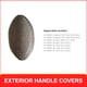 thumbnail image 2 of Tapa Orificio para Llave Cerradura Manija Puerta Exterior 51217489341 X6 X7 (plateado), 2 of 4