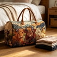 thumbnail image 7 of Vintage Patchwork Quilted Travel Bag Printed Quilted Duffle Bag With Strap,Printed Retro Weekender Luggage Retro Style For Everyday Travel, 7 of 7