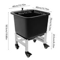 thumbnail image 5 of Portable Utility Sink Laundry Tub with 4 Braked Wheels, Pop-Up Drain, Raised Bottom for Ventilation, and Spacious Tub for Efficient Mop Cleaning and Household Use, 5 of 8