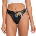 thumbnail image 1 of Fotbe Vintage Wolf Warrior Tanga Sin Costuras para Mujer con Estampado – Panties Invisibles, Transpirables y Cómodos para Uso Diario-3X-Large, 1 of 6