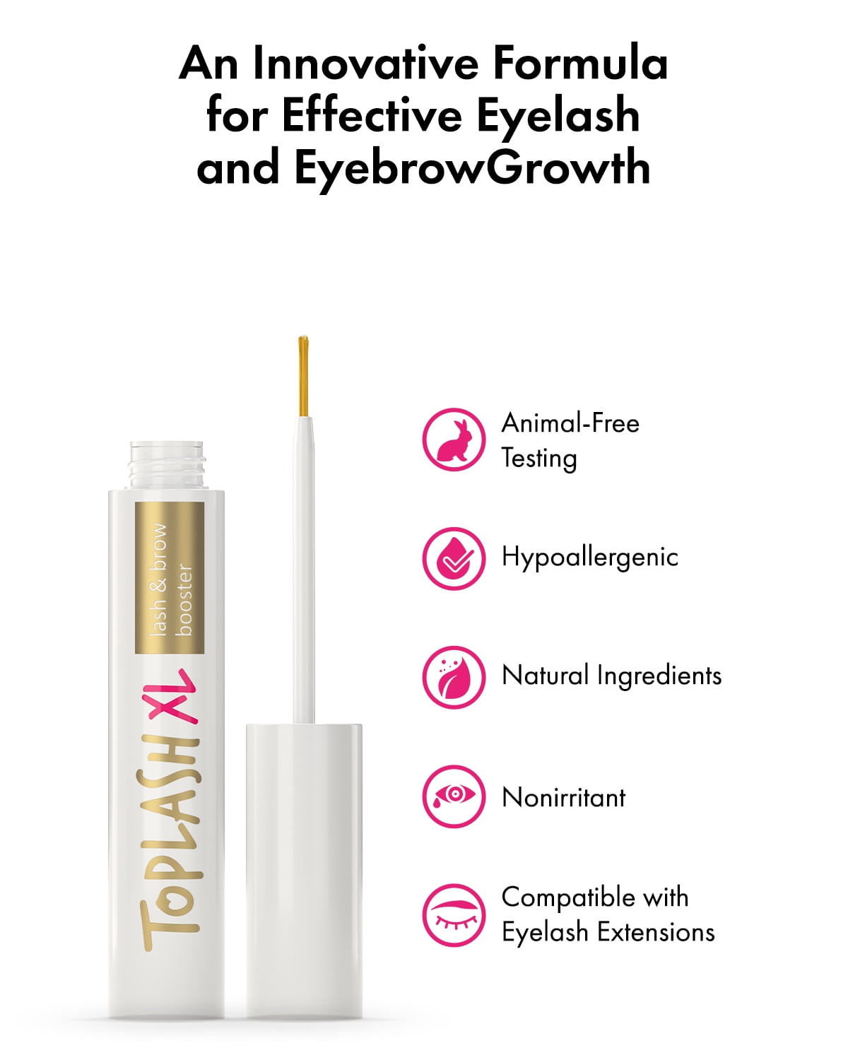 Toplash XL まつ毛美容液 6ml Toplash Eyelash and Eyebrow Serum, Lash and Brow Growth Enhancer