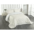 thumbnail image 3 of Ambesonne Diamonds Quilted Bedspread Set 3 Pcs, Polka Dots Crystals, Queen Size, Ivory Black, 3 of 5