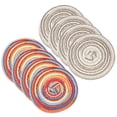 thumbnail image 1 of Uxcell 8 Pcs Manteles Individuales Redondos Tejidos, Mantel Lavable de 4.3 Pulgadas Resistente al Calor Decorativo para Mesa de Comedor, Encimera, Rojo Gradiente/Gris Gradiente, 1 of 7