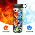 thumbnail image 6 of Balery Football Pattern Water Bottle,18oz Sports Insulated Kettle for Cycling Gym Basketball Outdoor, Suitable as a Present, 6 of 8