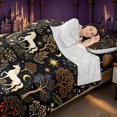 thumbnail image 4 of Homewish Unicorn Castle Bed Sheets for Kids, Hippie Tree of Life Full Size Sheets, 4 Pieces, 1 Flat Sheet, 1 Fitted Sheet and 2 Pillowcases, 4 of 6