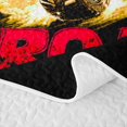 thumbnail image 4 of Castle Fairy Neon Off-Road Truck Twin Quilt Set,Lightning Flame Design Twin Coverlet Set for Bedroom,Red Orange, 4 of 6