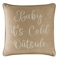 thumbnail image 3 of Sparkles Home  Baby It's Cold Outside Pillow Brown - 20 x 20, 3 of 5