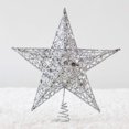 thumbnail image 4 of Christmas Tree Topper Star Tree-top Star Christmas Tree Decoration Indoor Home Decor (Silver), 4 of 4