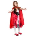 thumbnail image 6 of KAWELL Red Fancy Dress Costume Halloween with Hooded Cape, 6 of 7