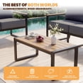 thumbnail image 6 of Sumnthink 5-Piece Outdoor Patio Furniture Set, Modern Metal Conversation Set for Porch, Deck, Balcony (Dark Grey), 6 of 8