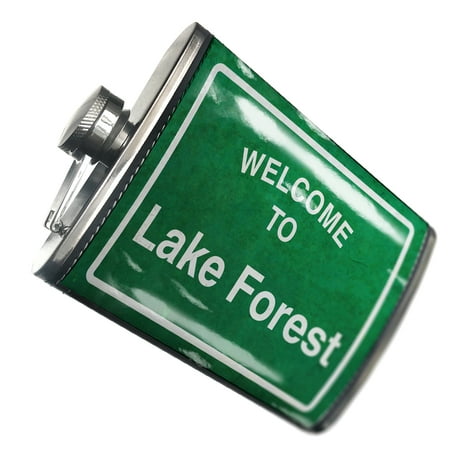 

NEONBLOND Flask Green Road Sign Welcome To Lake Forest