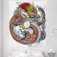 thumbnail image 1 of Dragon Tapestry, Traditional Chinese Creature Holding a Large Pearl Zodiac Signs Folk Tattoo Graphic, Fabric Wall Hanging Decor for Bedroom Living Room Dorm, 5 Sizes, Multicolor, by Ambesonne, 1 of 1