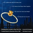 thumbnail image 2 of Gem Stone King 10K Yellow Gold Yellow Sapphire Women's Engagement Ring, 0.62 Ct Oval, 2 of 6