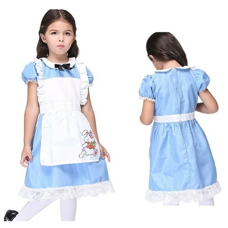 Girl's Alice Wonderland Halloween Costume Dress