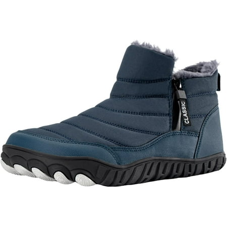Men Ankle Boots Women Snow Winter Shoes Hiking Walking Gym Slip On Garden Flats Trail Fuzzy High Top Non Slip