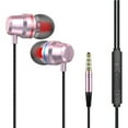 thumbnail image 1 of In-Ear Headphones with Microphone - 3.5mm Wired Earbuds, Stereo Sound, Powerful Bass - for iOS, Android, Laptops, MP3, Gaming, 100cm Cable, 1 of 5