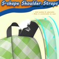 thumbnail image 5 of Green and White Checkered Pattern 17" School Backpacks for Teens,Waterproof Oxford Fabric,S-Shape Padded Straps for School,Travel,Hiking,Camping, 5 of 6