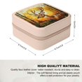 thumbnail image 2 of ZFLMY Deer Sun Trees Friendship Day Gifts Jewelry Box Necklace Ring Earring Organizer Travel Case Compact Size Pink, 2 of 5