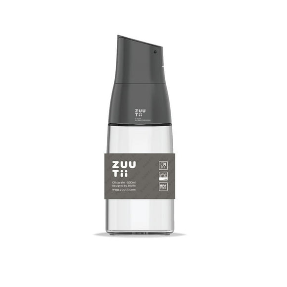 ZUUTII Bouteille d'Huile en Verre à Gravité avec Bouchon à Clapet Automatique, Distributeur d'Huile et de Vinaigre, Bec Anti-Goutte 500 ml / 19 Oz -- Bouteille d'Huile et de Vinaigre 锛our Colors : Blue, Cream, Gray, Lemon)