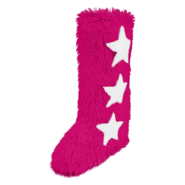 Hot Pink Women Flat Heel Snow Boots With Furry Detail And Round Toe Comfortable For Long Wear Perfect For Cold Weather Versatile And Warm