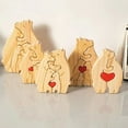 thumbnail image 6 of Walbest Personalized Wooden Bear Puzzle with 2-7 Family Name Wood Bear Puzzle Desktop Figurine Custom Family Name Sculpture for New Parents, 6 of 7