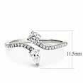 thumbnail image 2 of High polished (no plating) Stainless Steel Ring with AAA Grade CZ in Clear for Women Style DA138, 2 of 5