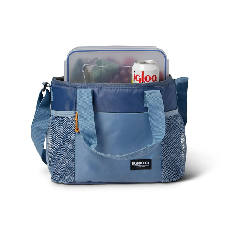 Igloo 12 Can Halo Cube Lunch Tote Cooler Bag - Blue