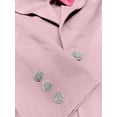 thumbnail image 2 of OrlyCollection Womens Peplum Blazer with Silver Buttons High Low Jacket (Pink, Large), 2 of 3