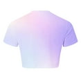 thumbnail image 6 of FRSASU Men's Short Sleeve Crew Neck Cropped T Shirts Summer Basic Baggy Tee Gradient Tops Purple, 6 of 8