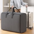 thumbnail image 1 of Ganfancp a Rayas de Gran Capacidad de Tela de Mudanzas Bolsa de Almacenamiento Conveniente para Organizar La Ropa Del Edredón Necesidades Diarias y Otros de Almacenamiento Ofertas Flash Liquidación N, 1 of 6