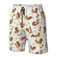 thumbnail image 5 of Kdxio Squirrel Playing Pattern Mens Casual Shorts - Drawstring Summer Beach Sports Shorts for Men, 5 of 9