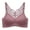 Purple, variant on Womens Large Size Beauty Back Wrap Latex No Steel Ring Ice Silk Sports Bra Gathering Underwear Light Sports Bras for Women