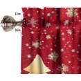 thumbnail image 3 of Christmas Valance Curtains, Xmas Red Gold Snowflakes Merry Christmas New Year Winter Holiday Party Window Curtain Valances for Kitchen Living Room Bedroom, 54x18 Inch, 3 of 6