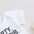 thumbnail image 7 of Bagilaanoe Newborn Baby Girl Boy Rompers Letters Print Short Sleeve Bodysuits 3M 6M 9M 12M Infant Casual One Piece Short Jumpsuit, 7 of 7