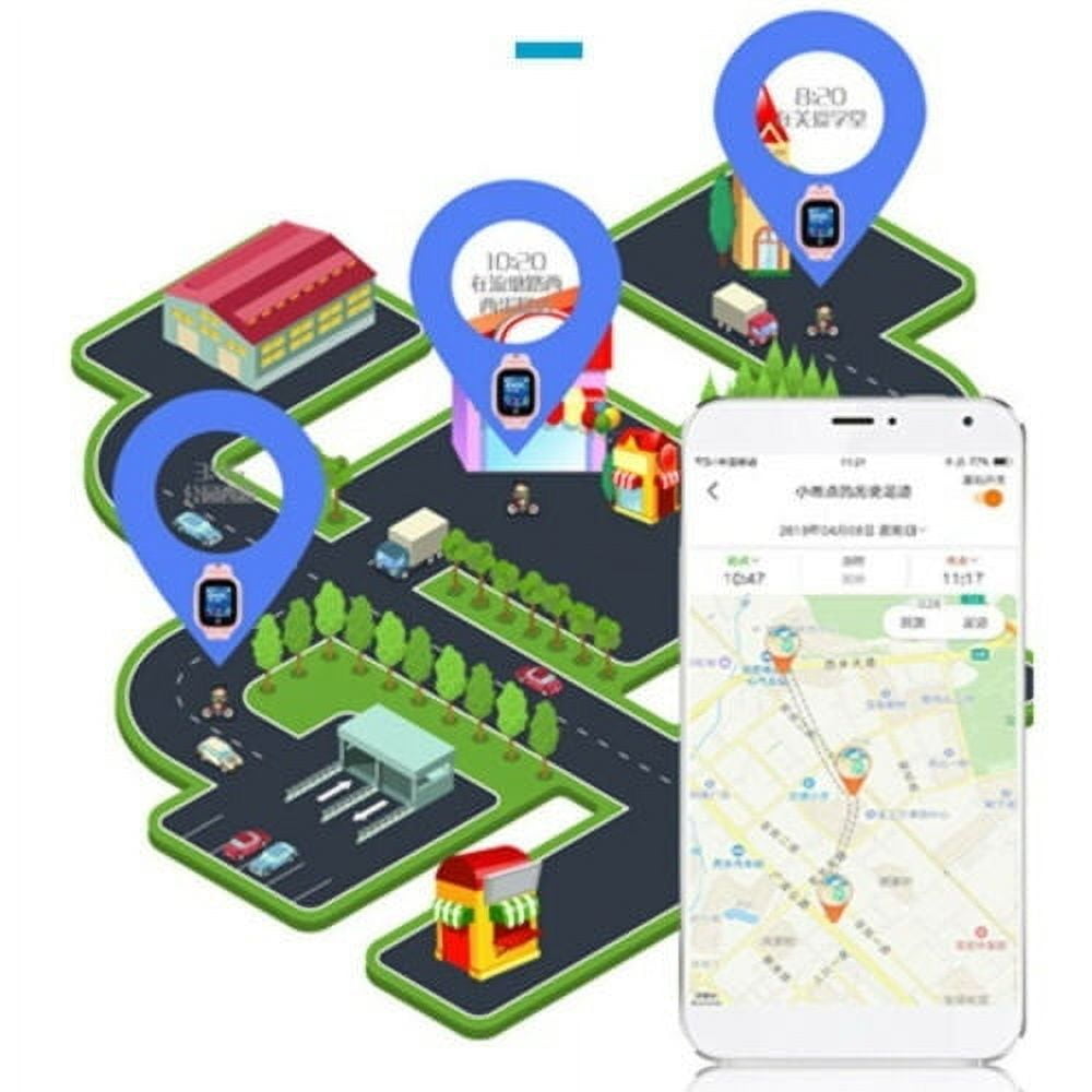 Anti-lost Kids Safe GPS Tracker SOS Call GSM Phone Smart Watch For IOS Android