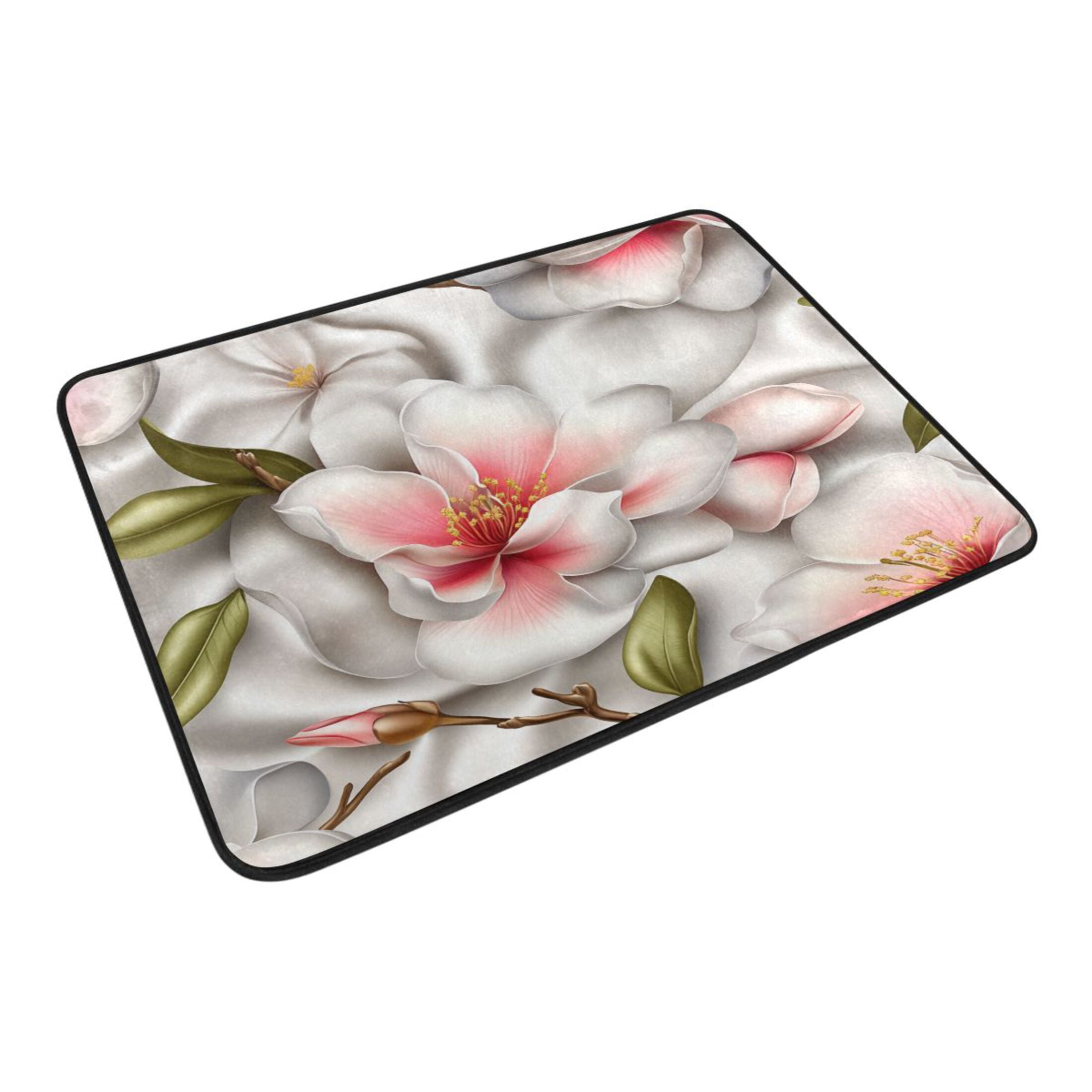 Botanical Garden Design Bathroom Accessory Sets Waterproof Shower Curtain with Anti-Slip Bath Mat Durable Combo