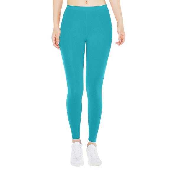 Jxximdong Leggings for Women, Women Low Waisted Opaque Soft Yoga Waisted Slim Pants Solid Length Pants, Blue Women's Yoga Pants